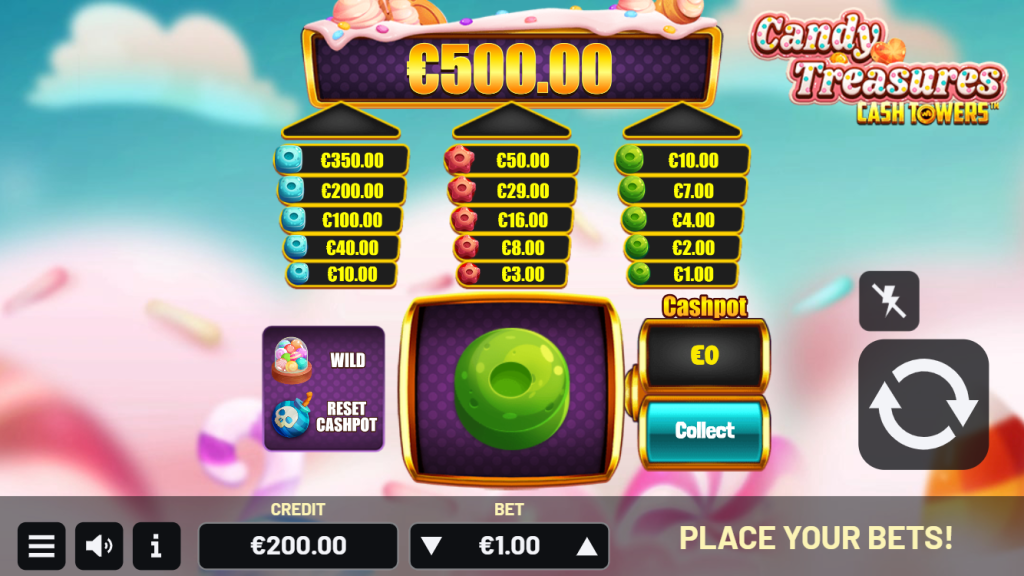 Candy Treasures Cash Towers