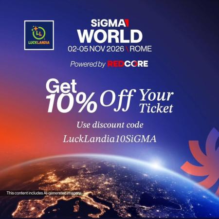 SiGMA World Summit 2026 - 10% off your tickets! Promo code LuckLandia10SiGMA