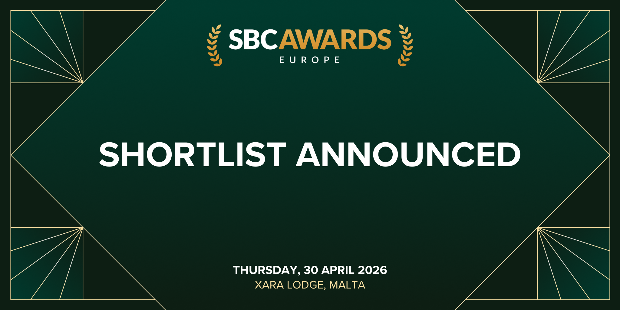 SBC Awards Europe Announces 2026 Shortlist